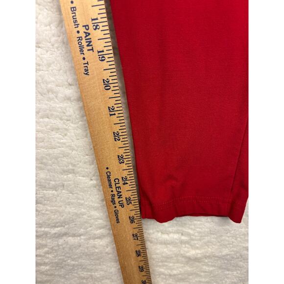 Terra & Sky Red Leggings 0X (14W) Plus Size High Rise Stretch - Picture 3 of 7